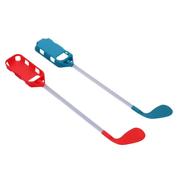 2-pack Golfklubbor Hållbara Bekväma att Hålla Golfspelkontrolltillbehör för Switch-spel