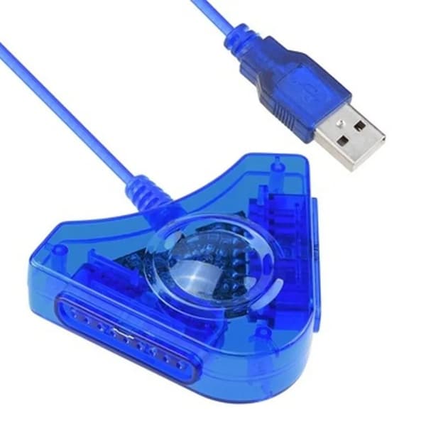 PS2 till PC-omvandlare Plug and Play 1 PC-dator till 2 för PS2-adapteromvandlarkabel för WIN98 XP 7 8