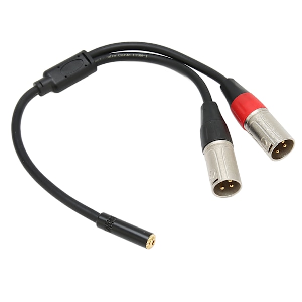 3,5 mm 1/8 till XLR Mikrofonkabel Professionell Balanserad Dubbel XLR Hane till 3,5 mm Hona Stereokabel 0,3 m