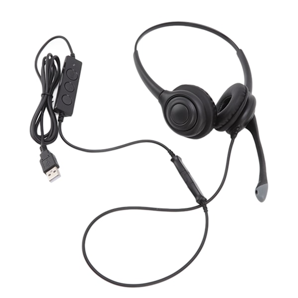 USB-headset för dator Professionell intelligent brusreducering Inbyggd headset för callcenter för PC-bärbar dator