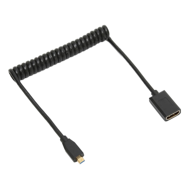 HD Multimedia Interface-kabel Micro till Hona 8K 60Hz 48Gbps Spiral Videoadapterkabel för Surfplatta TV Kamera