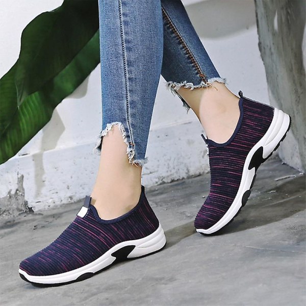 New Women Flats Sneakers Purple1 9