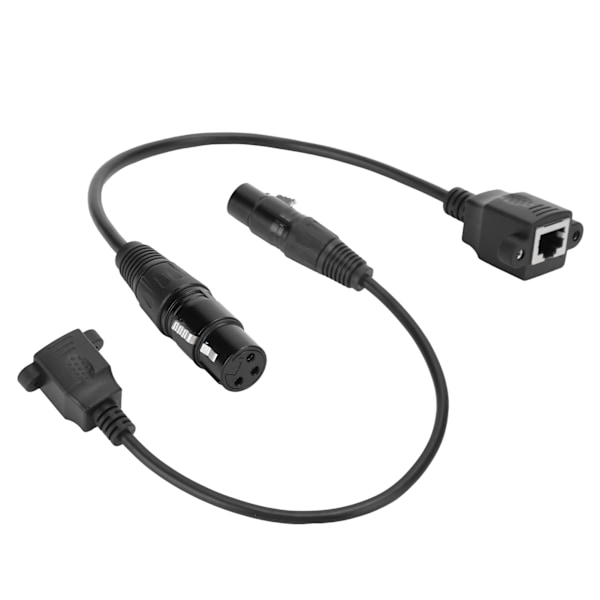 2 st XLR till RJ45 Hona Adapter 3-Pin Ljud Video Kontakter Kabel Konverterare Sammankopplingar