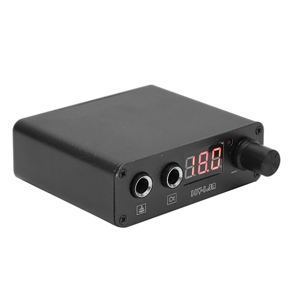 Professionell Tatueringsströmförsörjning Legering Dubbla Lägen Källa med LCD-skärm 100?230V Svart EU-kontakt