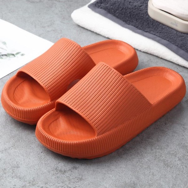 Sommar- Eva Soft Sole, Tjock Plattform, Anti-slip Leisure, Slide Sandaler yellow 36-37(240mm)