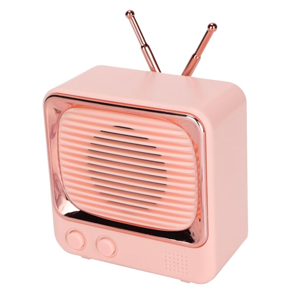 TV-formad BT-högtalare Trådlös Lätt Bärbar Mini Klassisk Stil Ljudhögtalare Rosa
