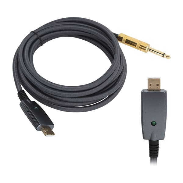 JORINDO 3 M USB Gitarrkabel USB Hane till 6,35 mm Hane Gitarrsladd Inspelningsanslutningskabeladapter