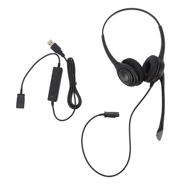 USB-headset för dator Professionell intelligent brusreducering Inbyggd headset för callcenter för PC-bärbar dator
