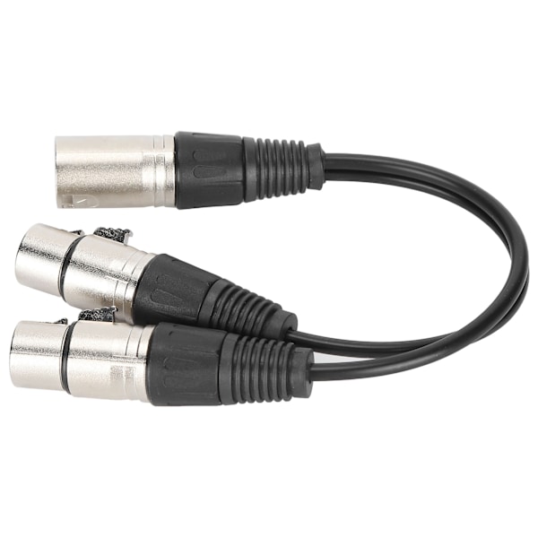 XLR Hane till Dubbel XLR Hona Kabel Mikrofon Stereo Balanserad Anslutningssladd för Ljudadapter Vit 1m / 3.3ft