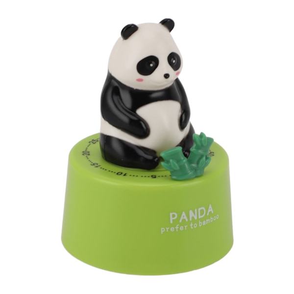 Mekanisk Kökstimer Söt Djurform Magnetisk Bas Högt Alarm 60 Minuter Nedräkningstimer för Kök Matlagning Panda med Grön Bas