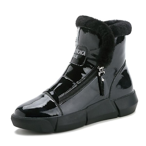 Vattentäta vinterstövlar i lack 0138 black 39