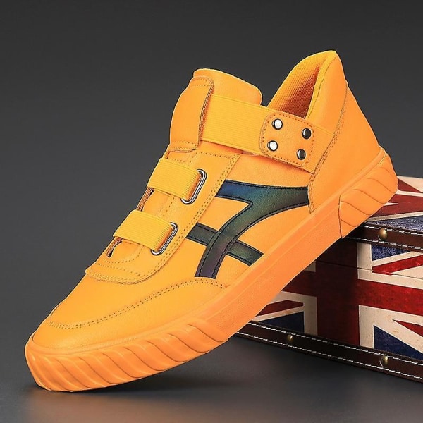 Nya High Top Vulcanize Slip On Manliga Flat Fashion Sneakers yellow 41