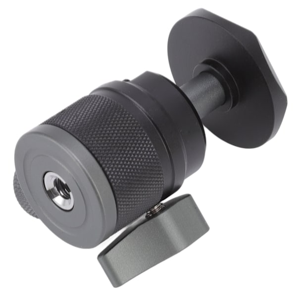 Mini Kulhuvud 1/4in Skruv 360 Graders Roterbar Aluminiumlegering Blixtsko Adapter för Stativ SLR Monopod