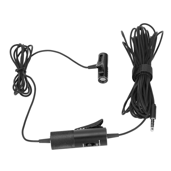 Lavalier Mikrofon Professionell Omni-direktionell Mini Lavalier Slagmykrofon för Mobiltelefoner Kameror