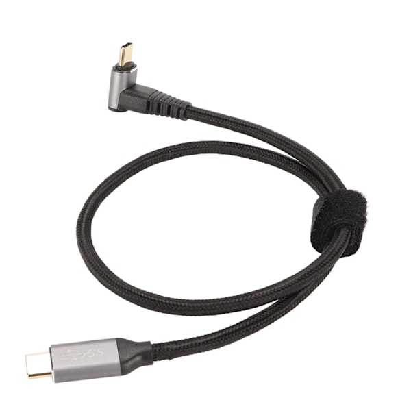 90 Graders USB-C-kabel 4K 60Hz Stöder PD100W Typ C 3.1 Gen2 Full Function USB-C Snabbladdningskabel för Steam Deck 50cm/19.7in
