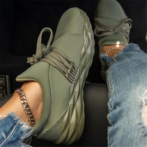 Höst Sneakers Dam Casual Andas Sportskor Green 36