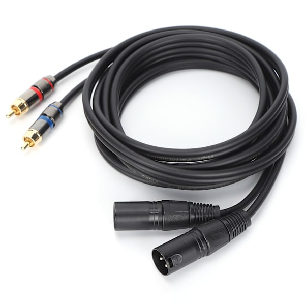 JORINDO Mikrofonkabel Dubbel XLR Hane till Dubbel RCA Kabeladapter för HiFi Stereo Ljudsystem Hemmabiosystem 3m JD6053-1