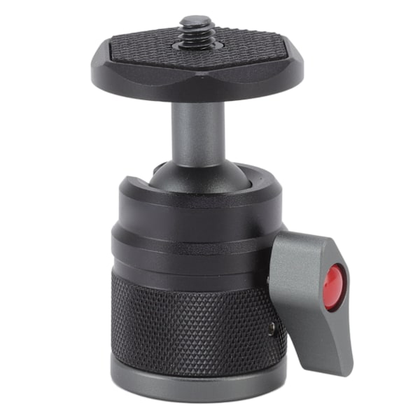 Mini Kulhuvud 1/4in Skruv 360 Graders Roterbar Aluminiumlegering Blixtsko Adapter för Stativ SLR Monopod