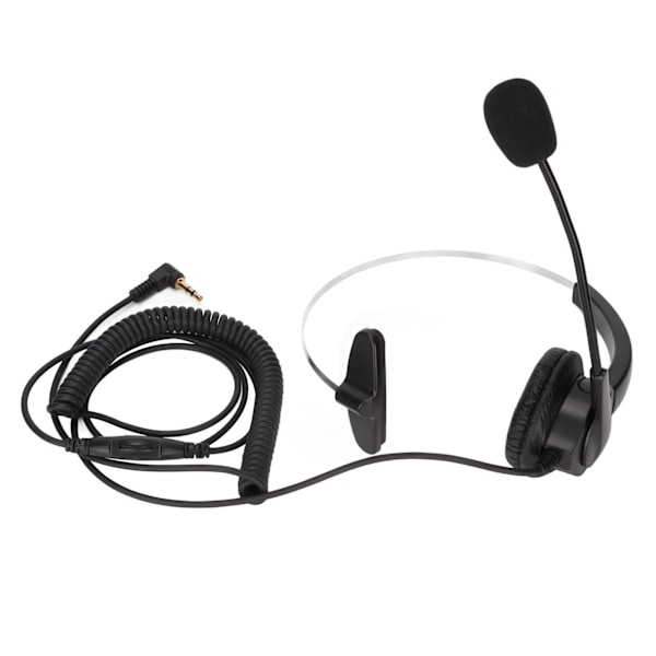 3,5 mm Ensidig Business-headset Justerbart Bekvämt Mono Call Center-headset med Mikrofon för Telefoner Bärbara Datorer