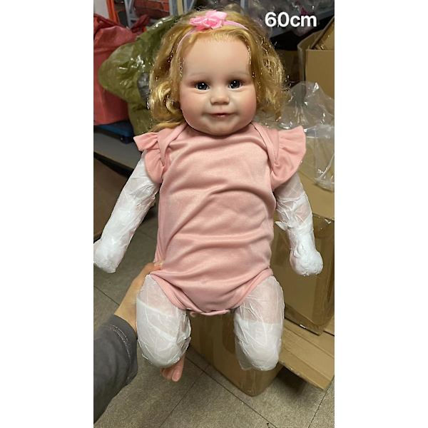 Två Storlekar Reborn Maddie Söt Flickdocka Med Rotat Hår Småbarn Populär Mjuk Plyschleksak Kropp Högkvalitativ Docka Söt Docka