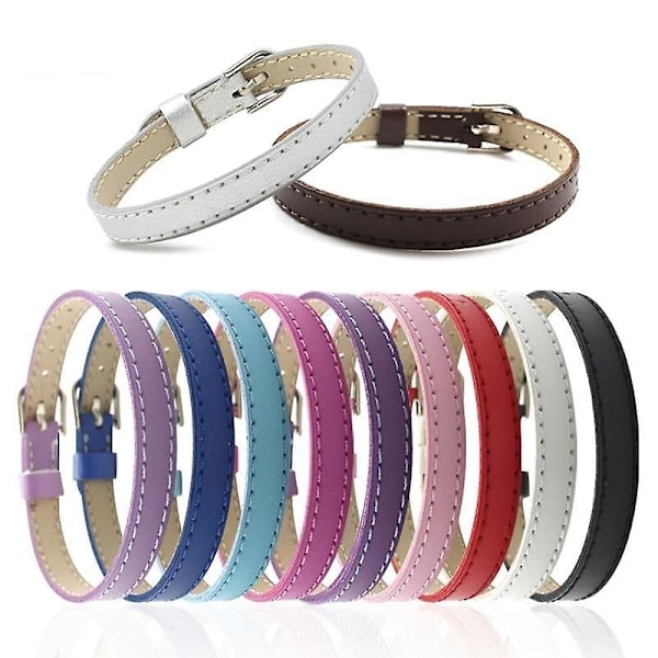 Armband med armband i läder Mix Color