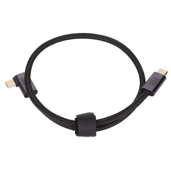 Typ C till Typ C Vinkel Datakabel 100W Snabbladdning Slitstark Guldplätering Plug and Play USB-kabel för Laptops 50cm/19.7in