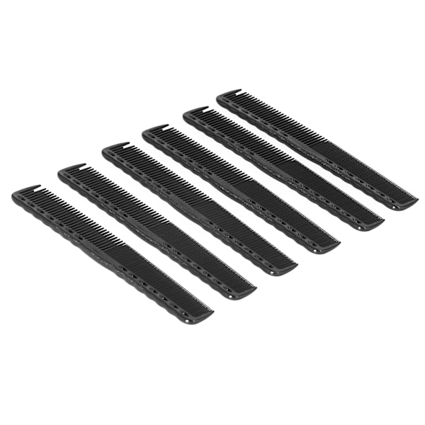 6 st Kolfiber Fintandad Klippkammar Salong Frisör Plast Hårstyling Platt Topp