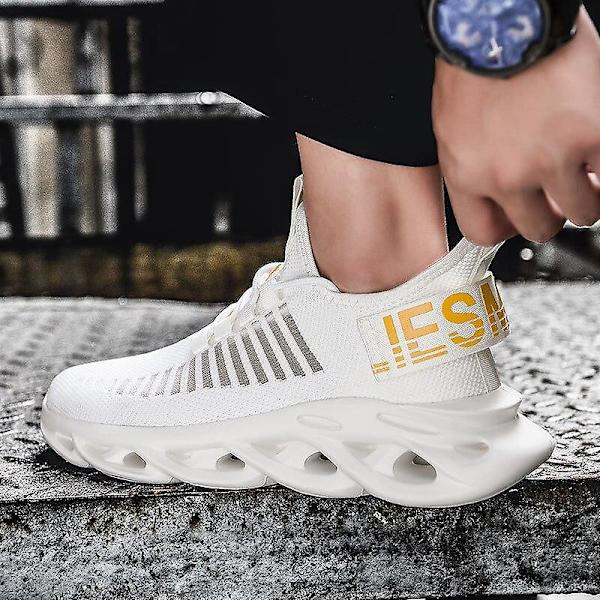 Mode Casual Mesh Basket Sneakers med ihålig plattform Green 41