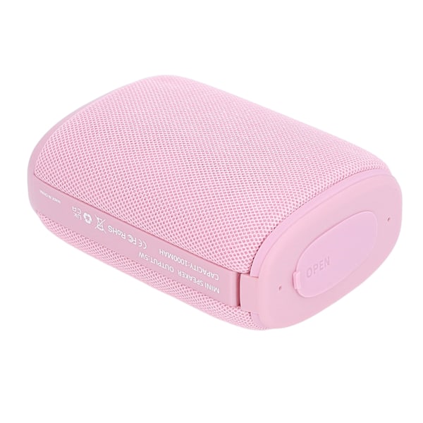 Bluetooth 5.0 Högtalare IPX7 Vattentät 1000mAh Uppladdningsbar Stereo Ljud Högtalare Portabel Trådlös Högtalare för Resor Vandring Kontor Rosa