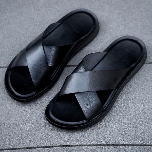 Summer Leather Classic Open-toed, gummisandaler White 6
