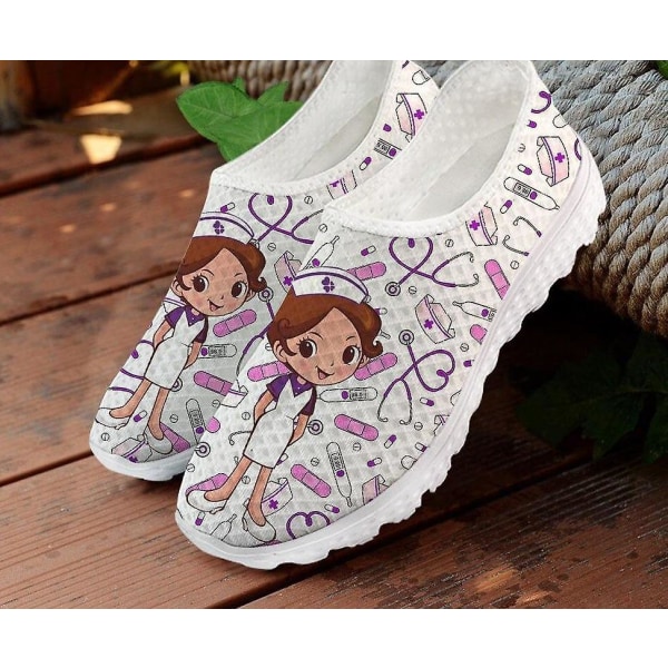 Sommar - Slip-on Gradient Skisstryck, Ballerinaskor Vårdskor (Set 2) 38 / HTB900AA