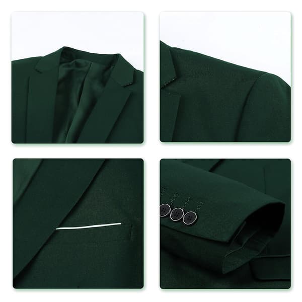 Enknapps blazer Casual Top Jacka för män grön M