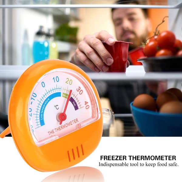 Kylskåpstermometer Stor Urtavla Termometer (Mekanisk Gul)