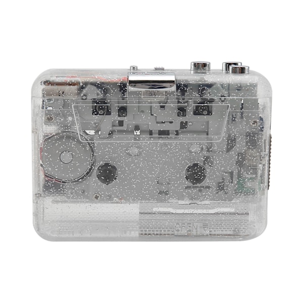 Kassett till MP3-omvandlare HiFi USB 2.0-gränssnitt Transparent skal Bärbar kassettbandspelare