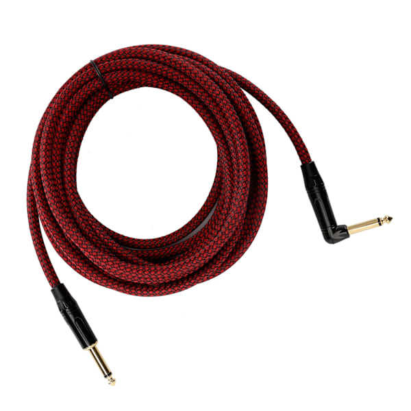 JORINDO 6M Ljud Gitarrkabel 6.35MM Elektrisk Gitarrförstärkarkabel Instrumentkabel Guldpläterad Kontakt med Svart Skal JD6217