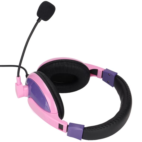 Somic Electronics Hörlurar Multifunktionella Pluggar Röstspelheadset med Mikrofon för Datorer Mobiltelefon Lila
