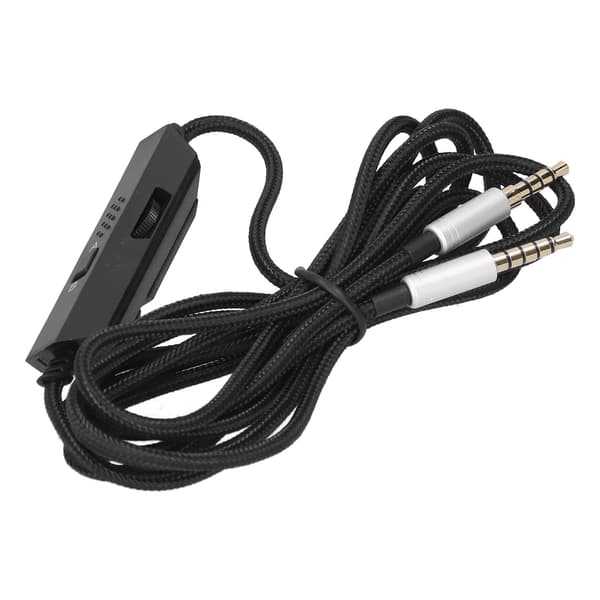 Flätad Tråd Spelhörlursljudkabel Volym Mikrofonkontroll för Logitech Astro A10 A40