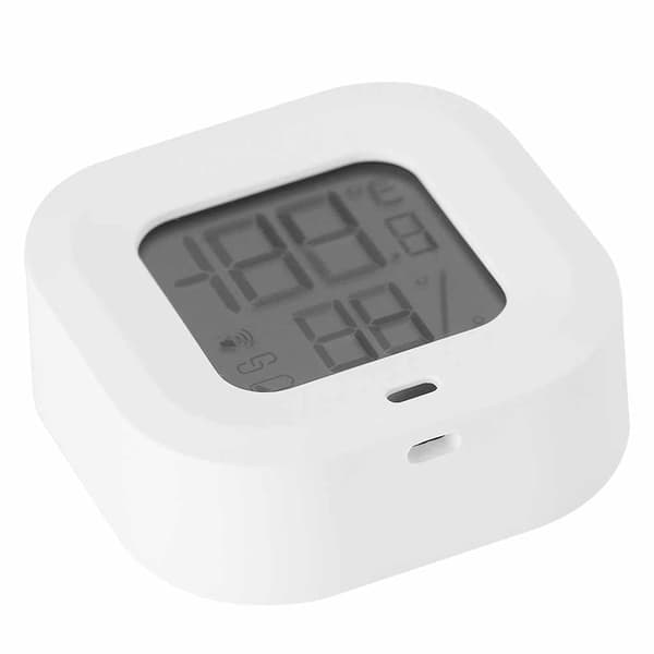 Smart Termometer Hygrometer för Bluetooth Inomhus Temperatur Luftfuktighetsmätare för Hem Garage Växthus Vit