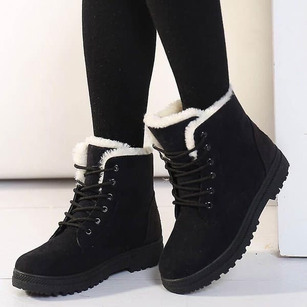 Kvinnor nya vintermode ankelboots Khaki 9 /