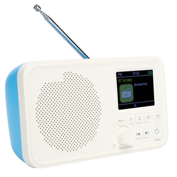 2,4 tum Färgskärm DAB Digitalradio med Bluetooth MP3-spelare för Hem och Utomhus