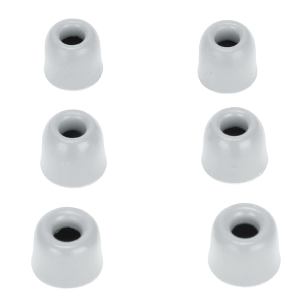 6 st Ersättningsöronspetsar Brusreducerande Minnesskum Öronproppar för 4,3 mm?6,0 mm Hörlurar Grå