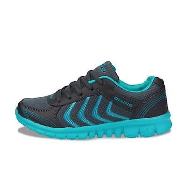 Sneakers för män, andningsbara snörskor Gray Green B 6.5