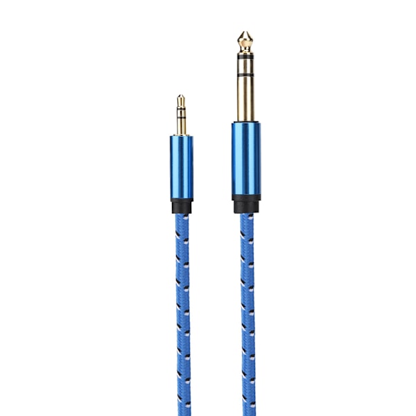 3,5 mm Stereo Hane till 6,35 mm Stereo Hane Ljudkabel för Förstärkare Högtalare Elgitarr 1M