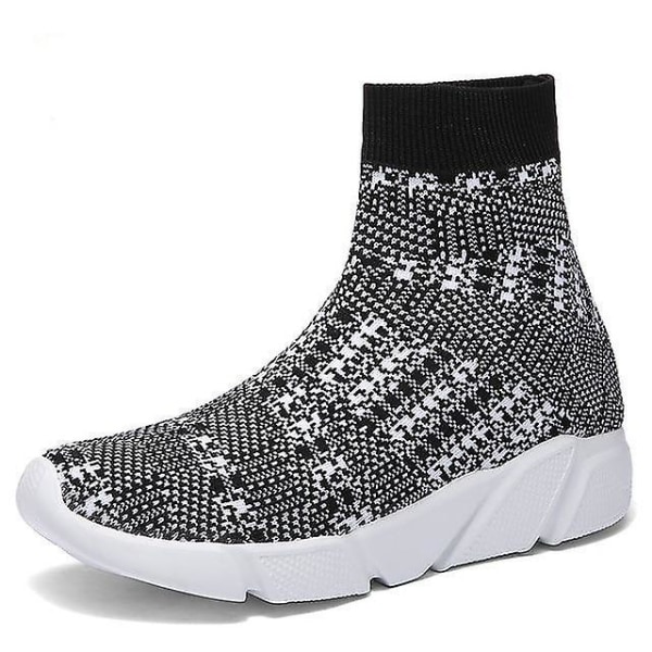High Top Herr Vulcanize Andas Slip-on Sock Sneaker Gray 9.5