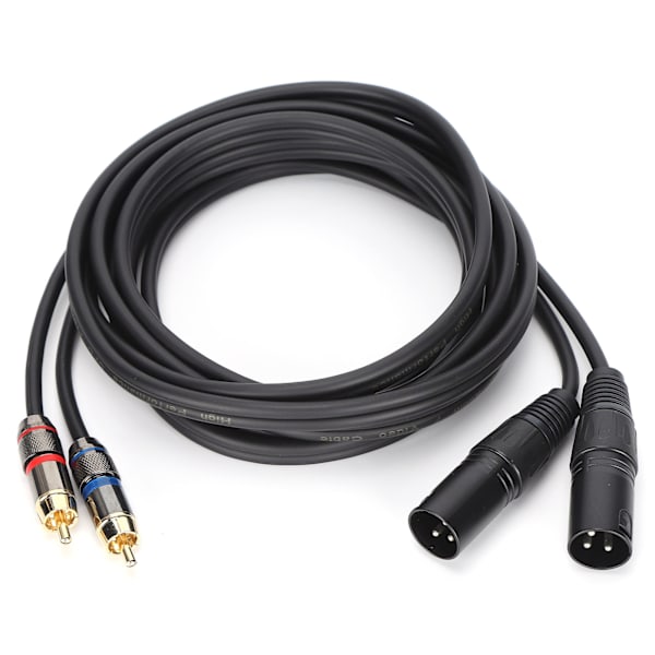 JORINDO Mikrofonkabel Dubbel XLR Hane till Dubbel RCA Kabeladapter för HiFi Stereo Ljudsystem Hemmabiosystem 3m JD6053-1