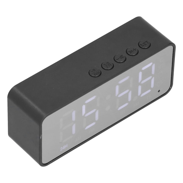 G50 Multifunktionell Bluetooth Väckarklocka Högtalare Trådlös 5.0 MP3-spelare Laddningsväckarklocka för Kontor Svart