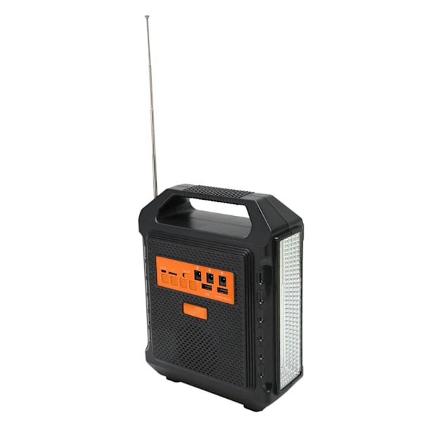 Solar Bluetooth-högtalare Multifunktion Förbättrad Bas Stereo Ljud FM-radio Bärbar Trådlös Högtalare för Utomhusresor