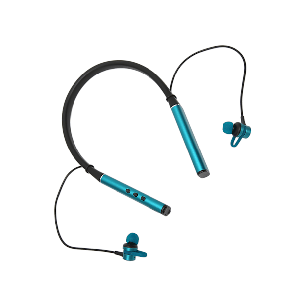 Nackband Bluetooth-hörlurar Trådlösa HiFi Stereo Bass Magnetiska Nackband Hörlurar för Utomhussporter Träning Svartgrön