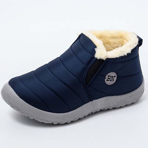 Vinterlägenheter Slip On Plattform Sneakers 396BlueFlats 37
