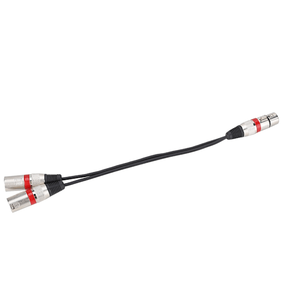30cm XLR Hona Jack till Dubbel Hane Huvud Splitter Adapter Ljud Mikrofon Förlängningskabel för Canon Röd